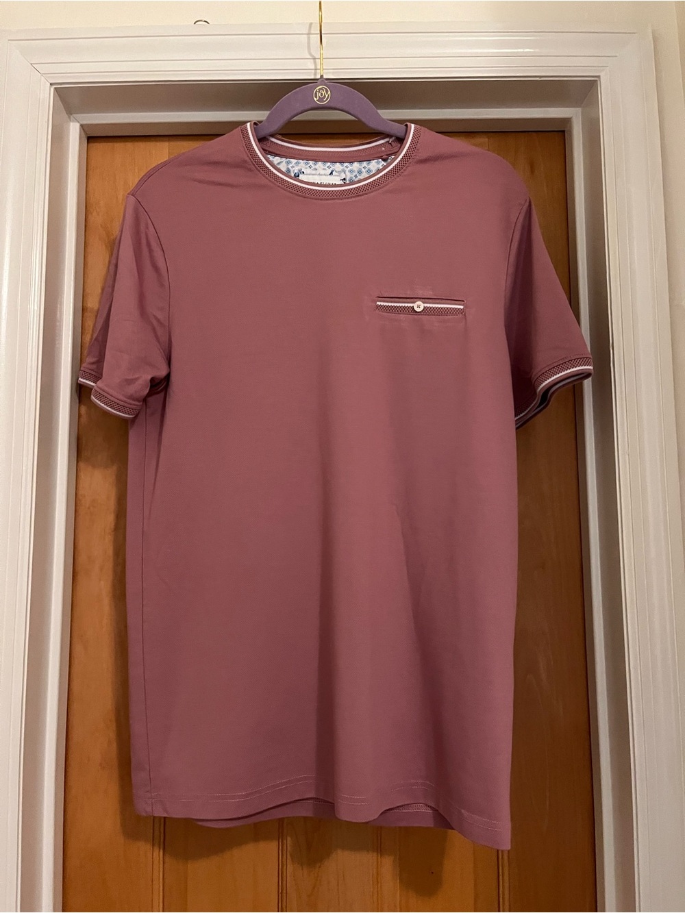 Men's Short-Sleeve Crew Neck Shirt - Mauve